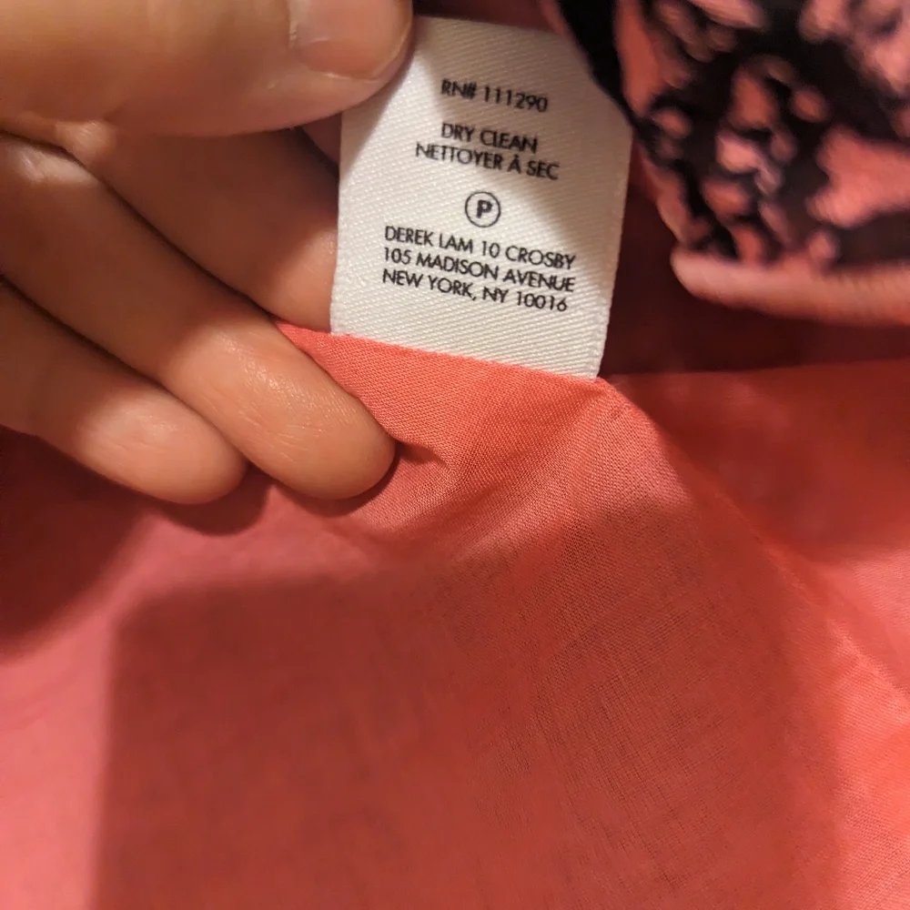 10 Crosby Derek Lam Ruffled Barbie Pink Floral Skirt - SZ 8 - Picture 9 of 9